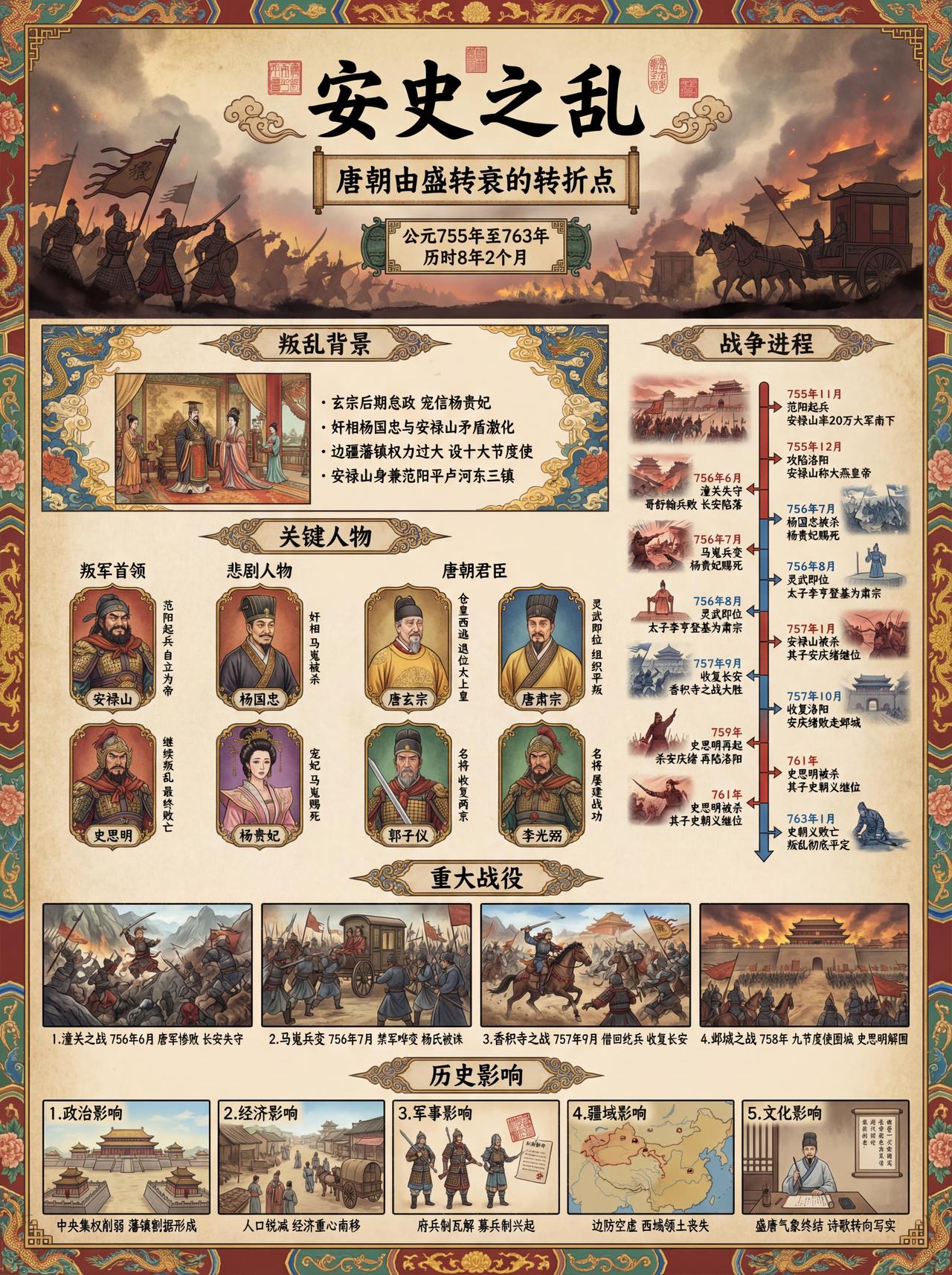 一组图看懂安史之乱的在中国历史上的重要意义，是中国历史上经济和文化南移的分水岭.