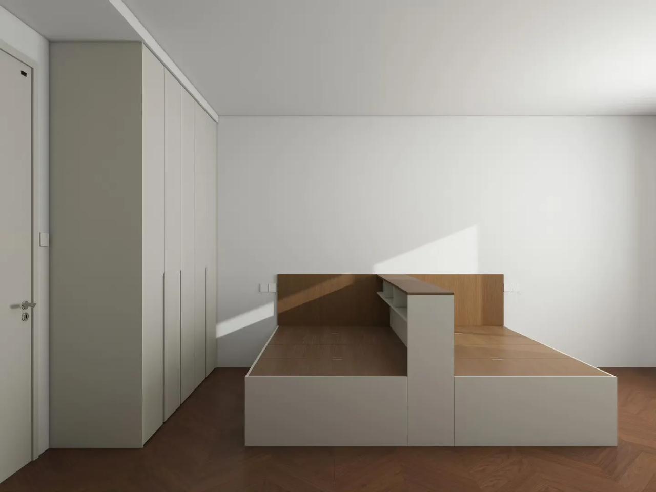 我震惊了,有位业主要跟老婆分床睡,我以为是双人床的分床,结果是这样的分床,我做装