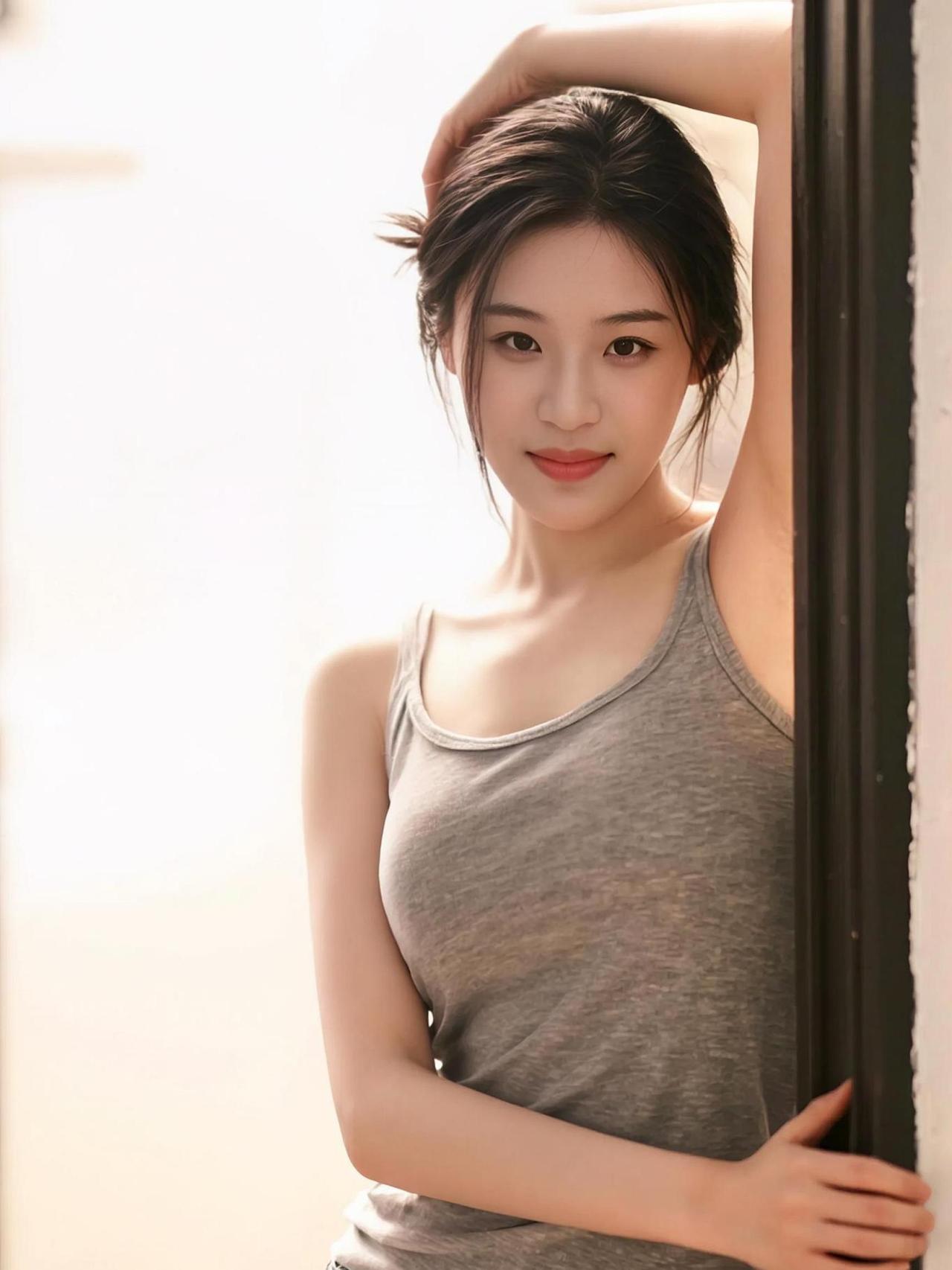 阳光透过窗帘洒在肩头，仿佛时间也变得柔软起来。窗边的光影交错，像是在诉说一个关于