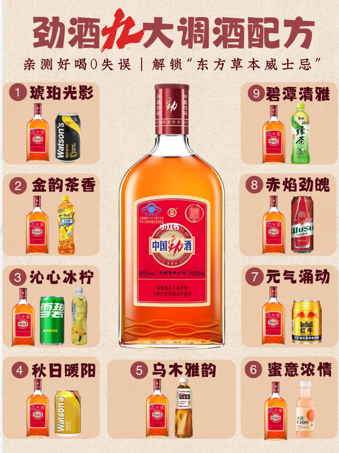劲酒9⃣️大调酒配方｜解锁东方草本威士忌