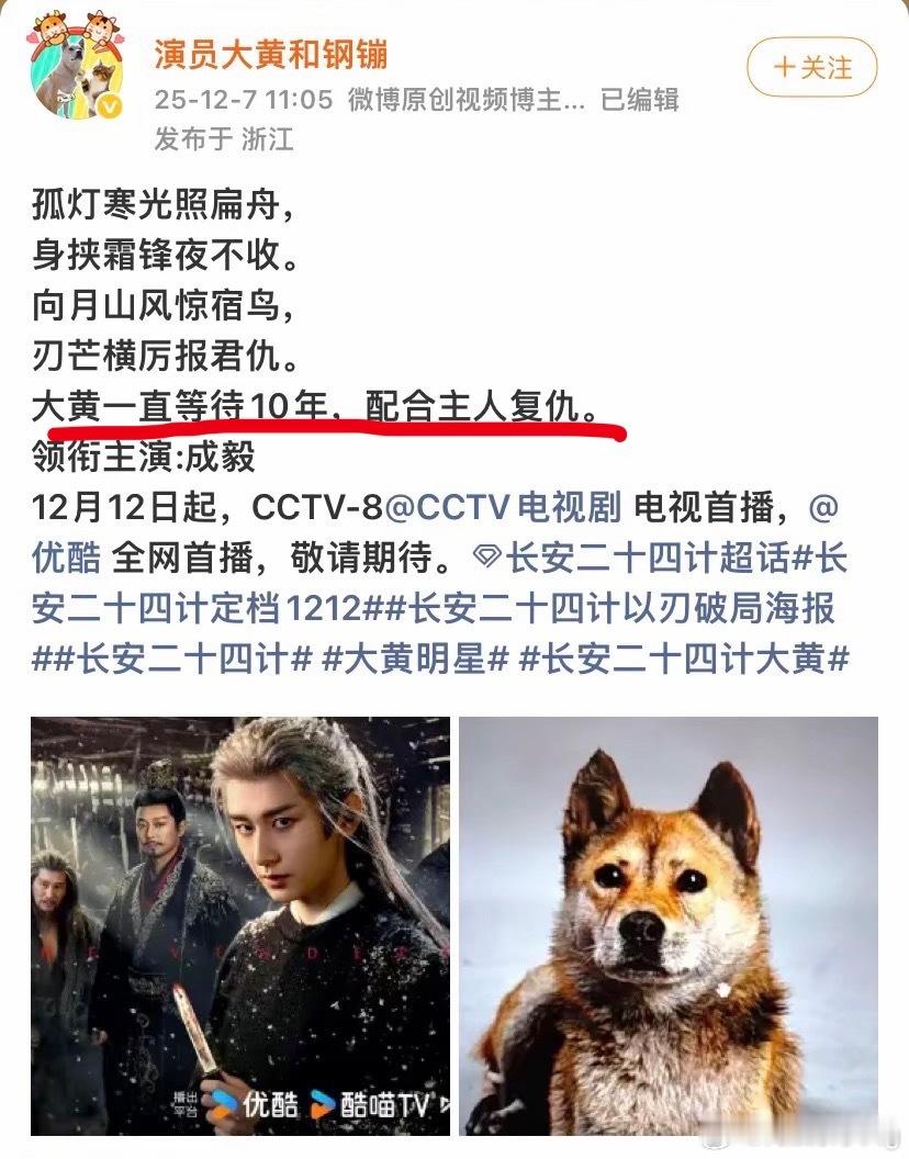 长安里的狗都需要蛰伏十年么这得多大的恨呐……