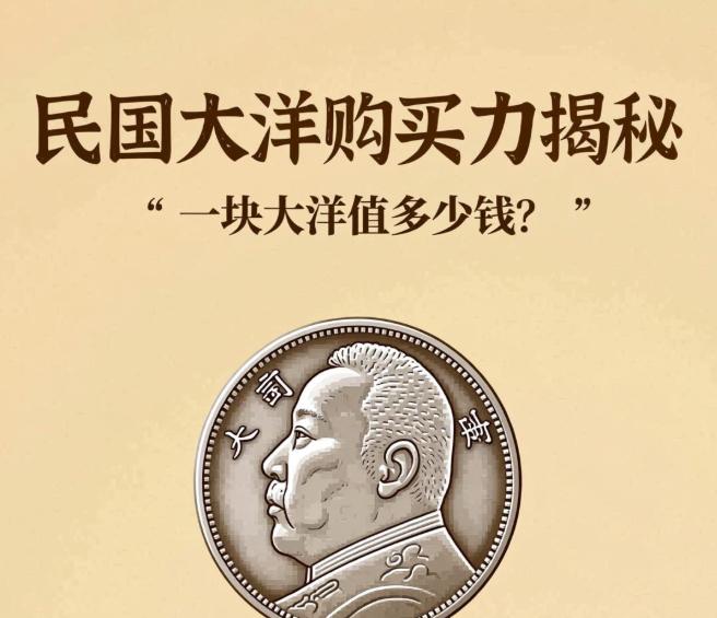 民国一块大洋，在当年到底能买些什么？清朝灭亡之后，全国流通的货币乱得一塌