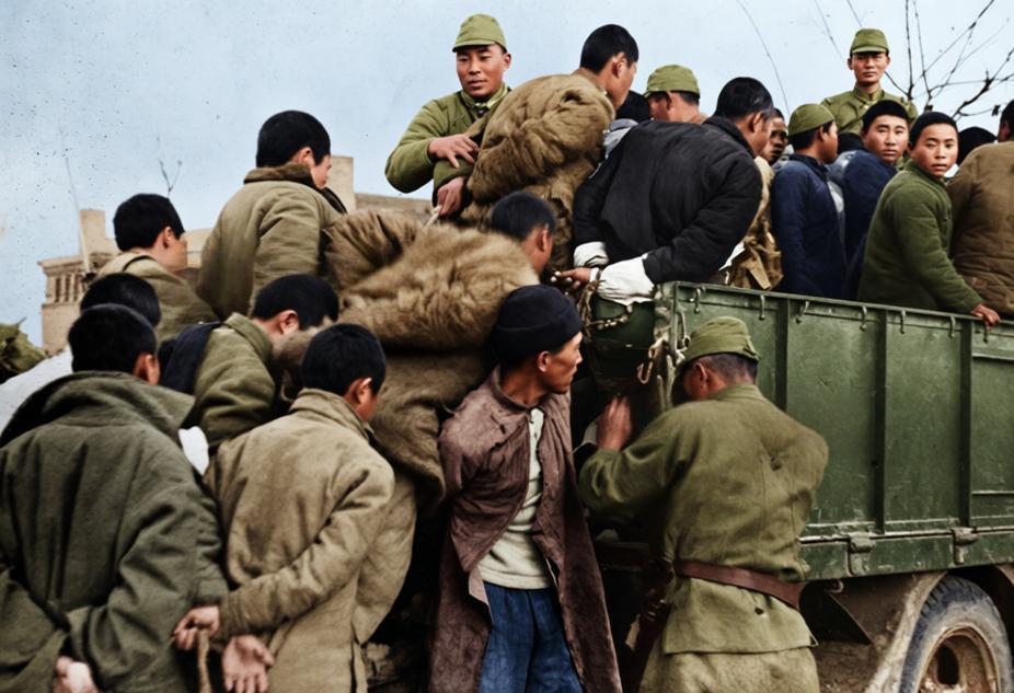 这张照片是南京大屠杀期间的真实历史影像，拍摄于1937年12月南京沦陷后。照片