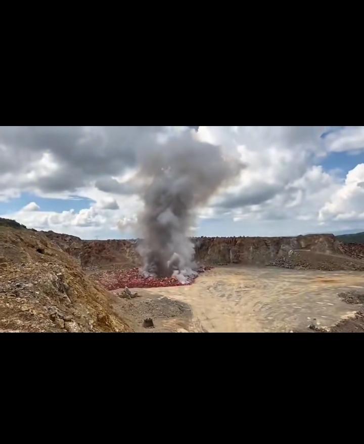 烟花集中销毁就是这样的！