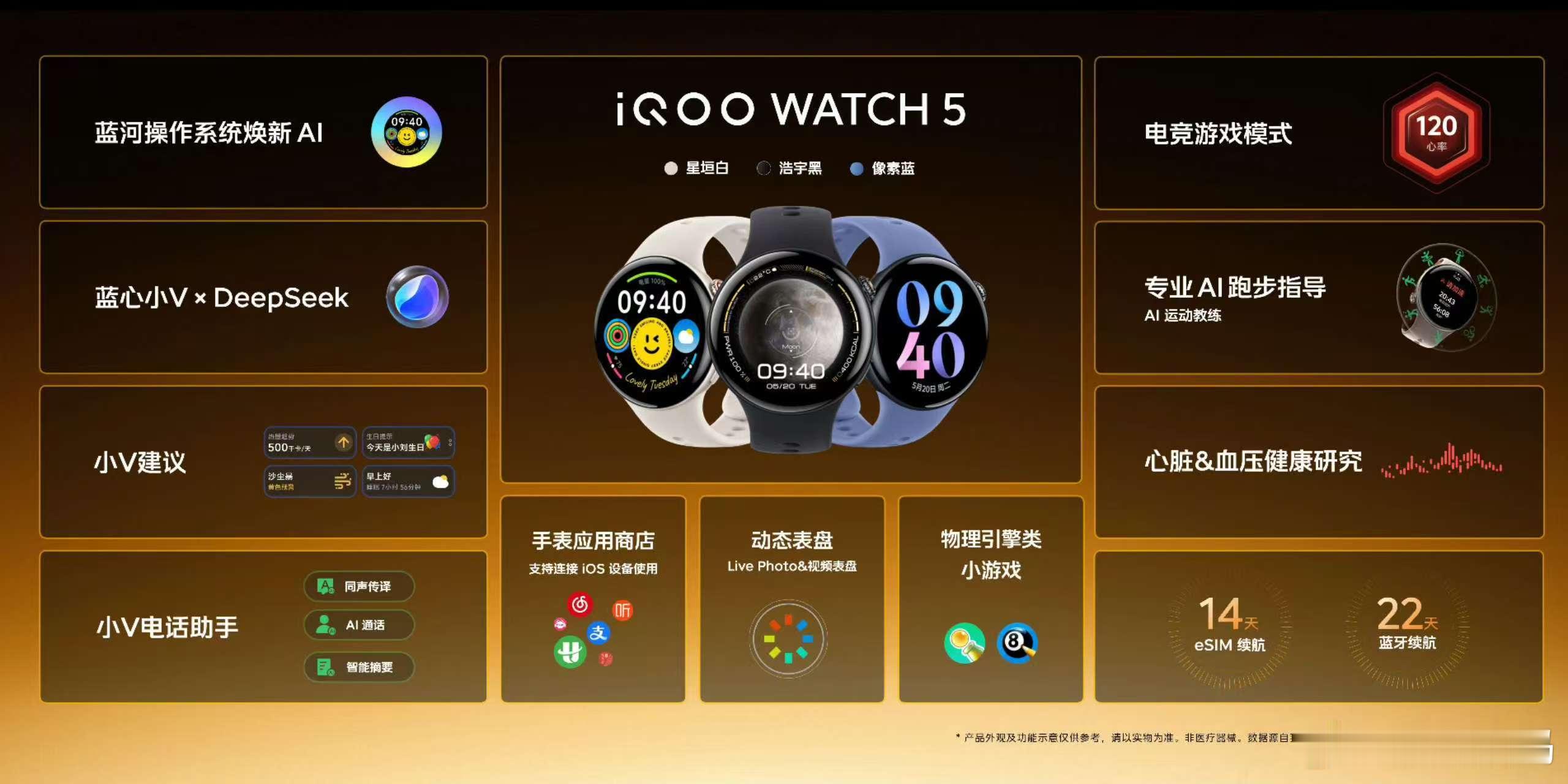 iQOOWATCH5新款智能手表正式发布：售799元起（国补后679.1