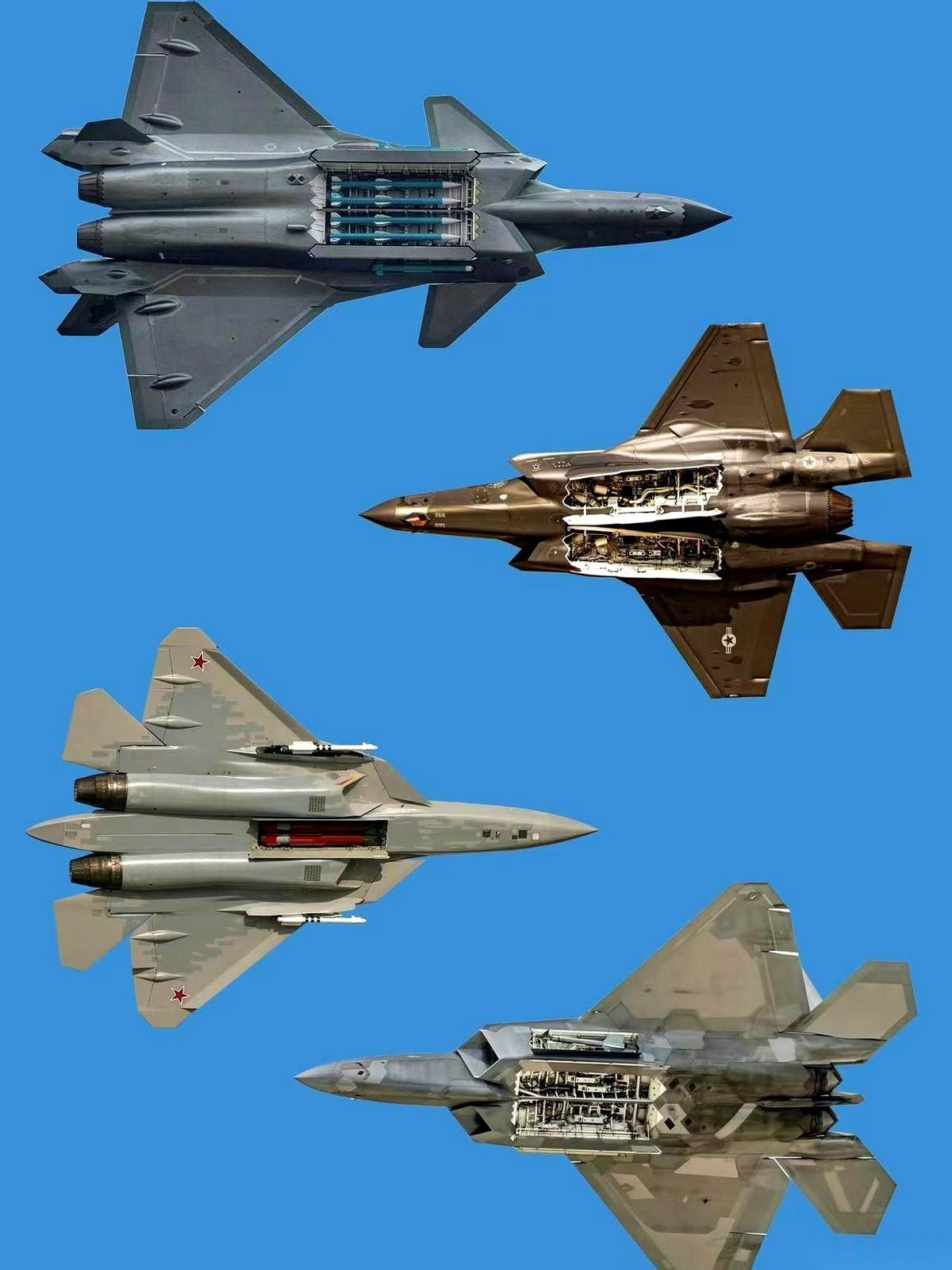 真的，有些东西，不比不知道，一比吓一跳。就刚才，刷到几张图，美帝的F-22、F