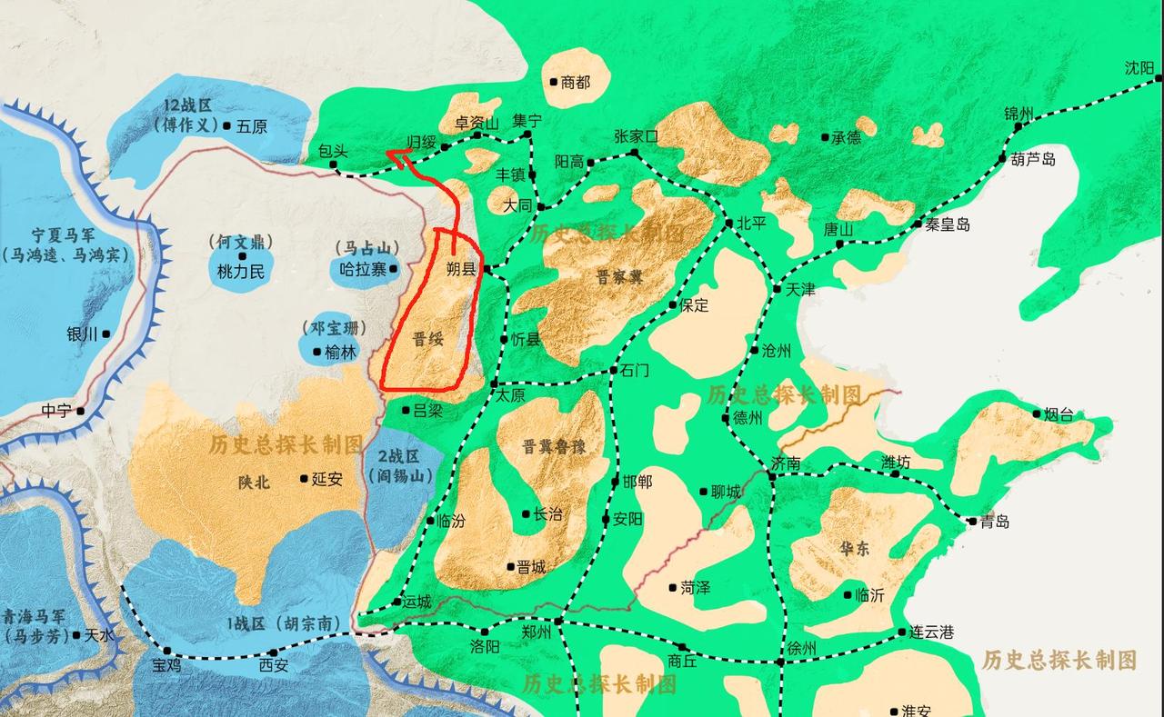 贺老总的晋绥根据地为啥没发展起来？其实也遗憾，贺老总的120师也曾经深入冀中