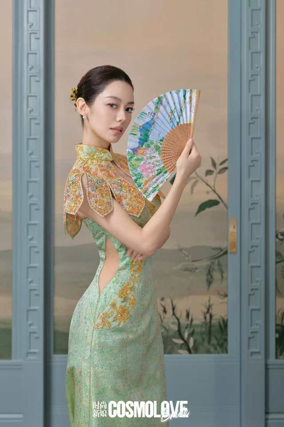  吉娜七夕封面吉娜向世界介绍中国文化浪漫七夕的满分大片！吉娜爱丽丝登《时尚新娘