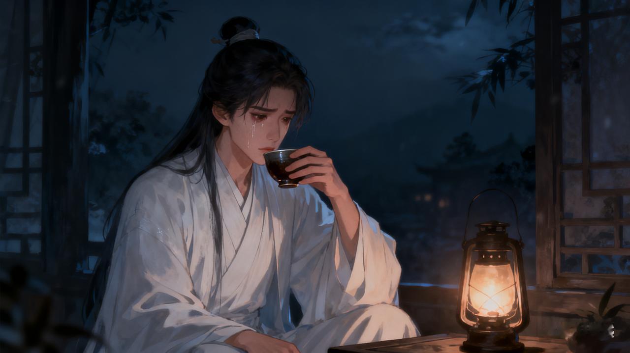 岁月赐我一身伤，杯杯苦酒慢品尝。人前假笑内心苦，独对寒灯诉夜长。往事如针刺旧