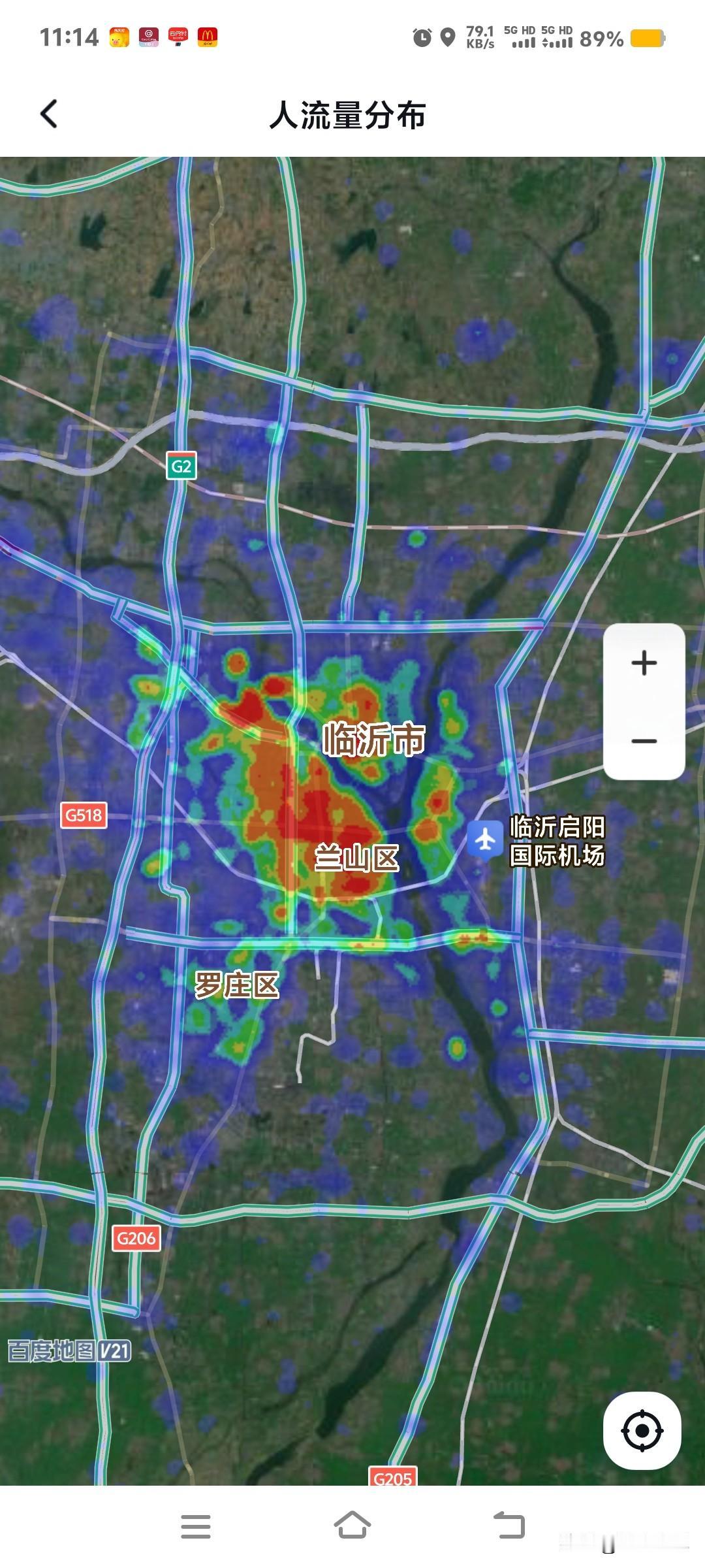 淮海省唯一能和徐州掰手腕的就应该属临沂了。临沂千万人口，热力图比徐州大一点，临