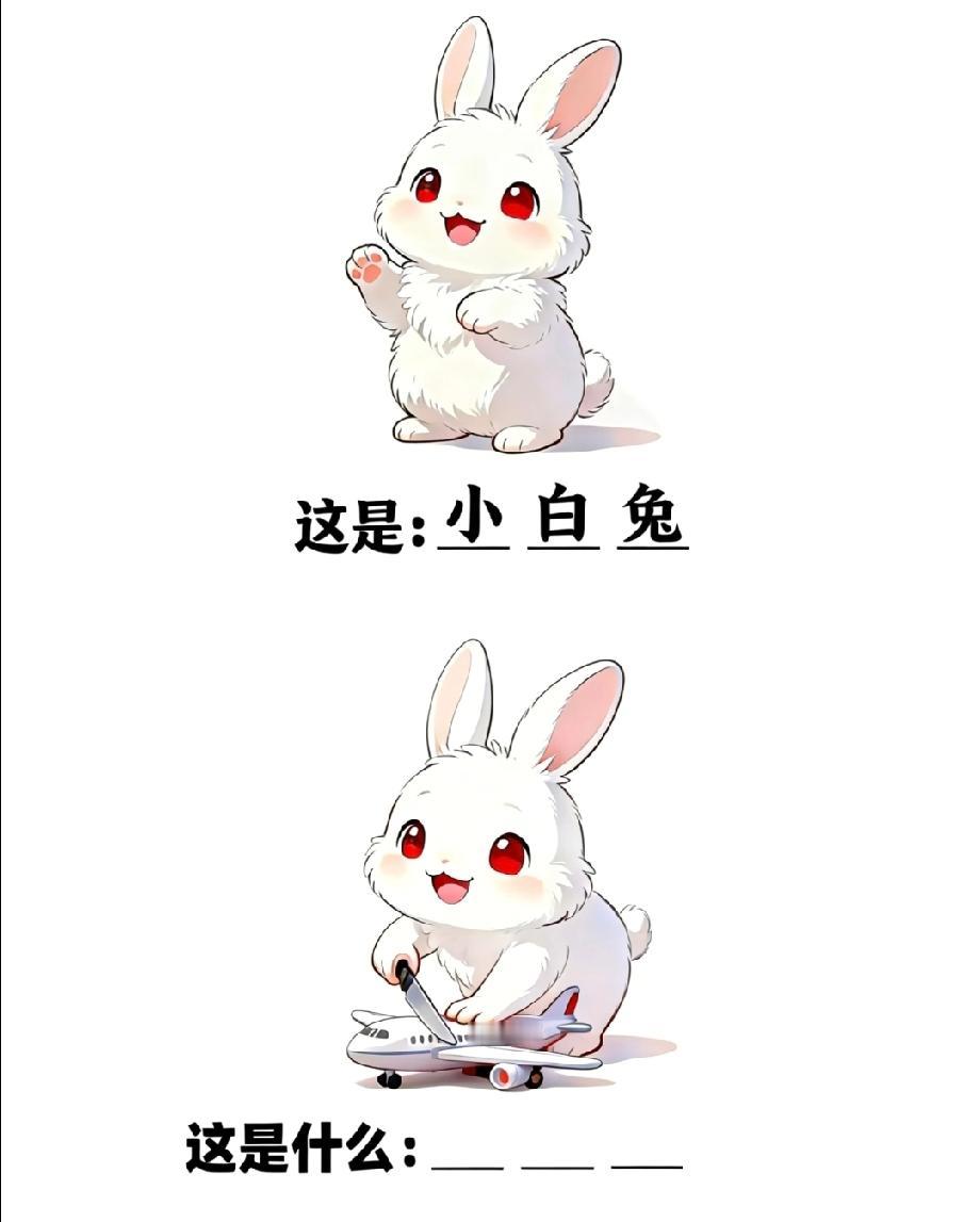 别滑走！测测你的反应力：小白兔+飞机，能组成什么搞笑梗？