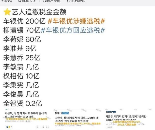 韩媒称车银优逃税天才车银优这次很难了，面相就精于算计一直喜欢不起来话说他选择