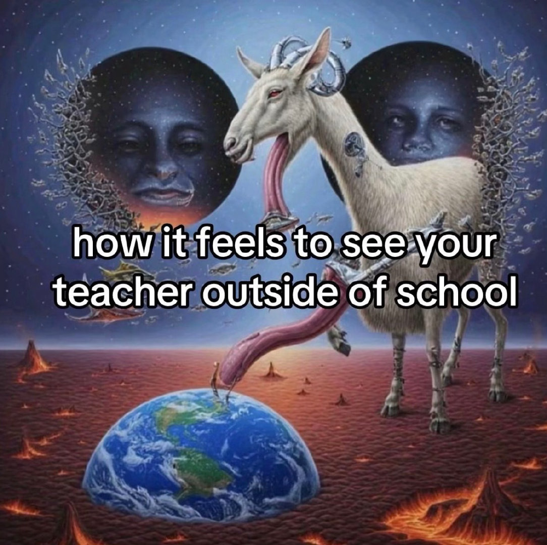 在学校外面看到你的老师belike：meme