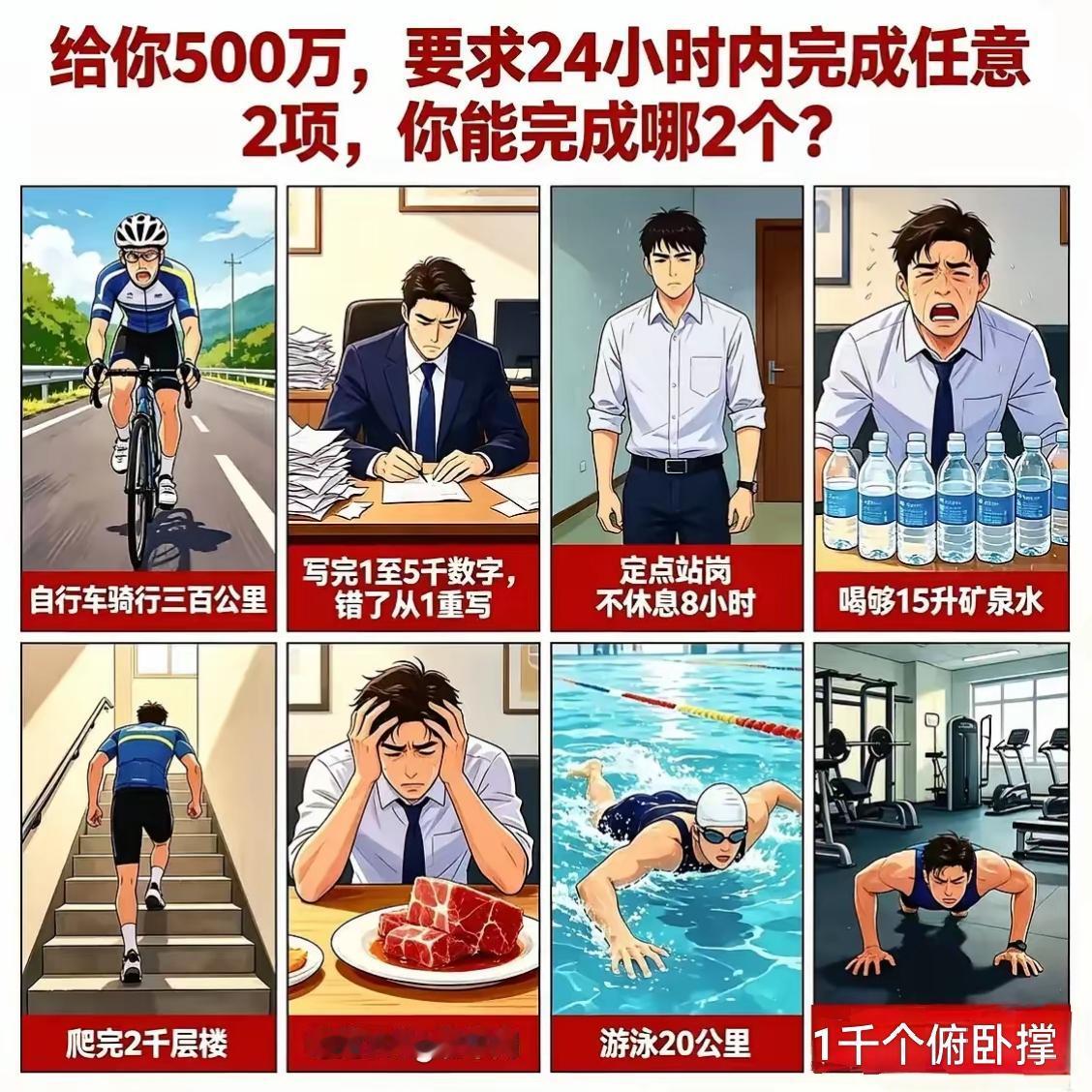要求24小时内完成，你能完成哪两个？