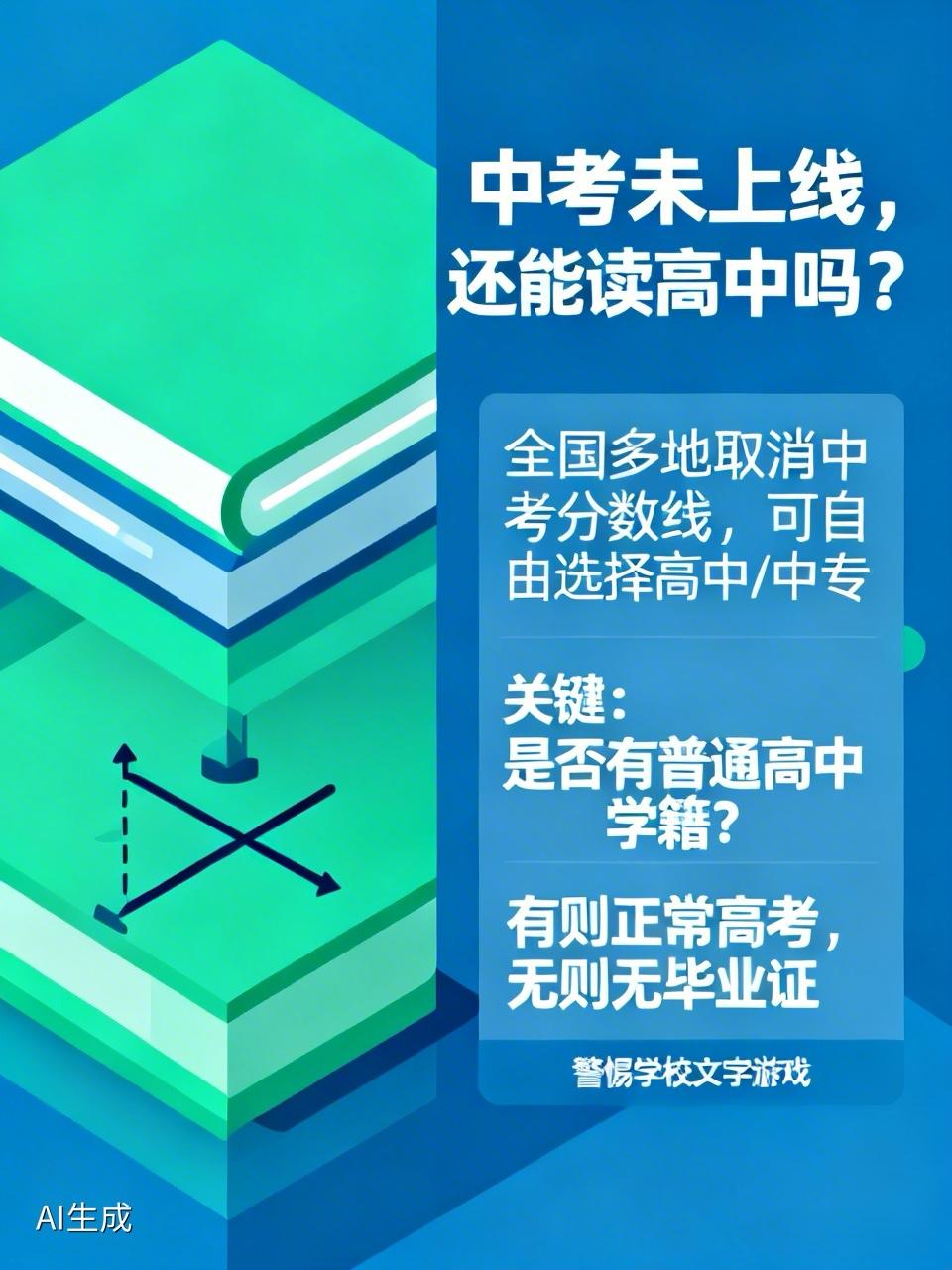 中考没上线，还能上高中参加高考吗？近期，有家长问我，如果孩子的中考分数不够，还