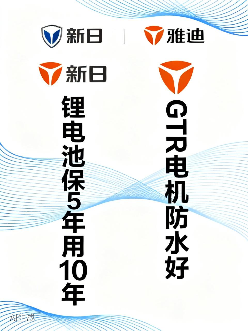 新日和雅迪的锂电车各有千秋。新日定位中高端，它家锂电池很牛，官方宣传保5年用10