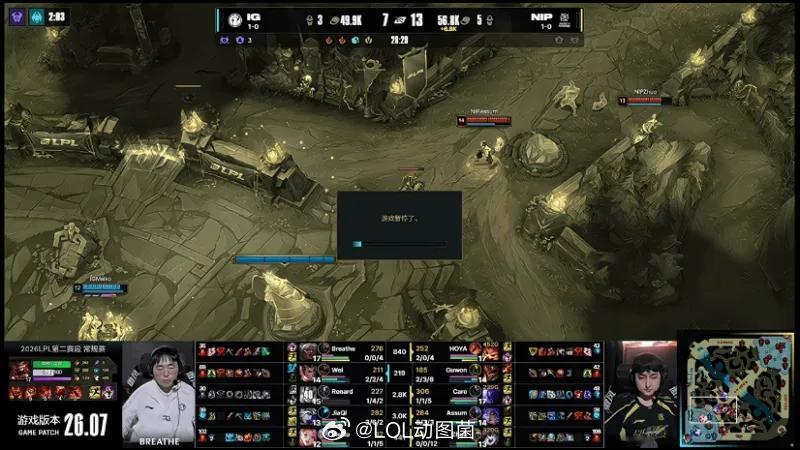 iG三龙汇翻盘NIP暂停,何意味？NIP中期优势大好，Assum只送大的！B