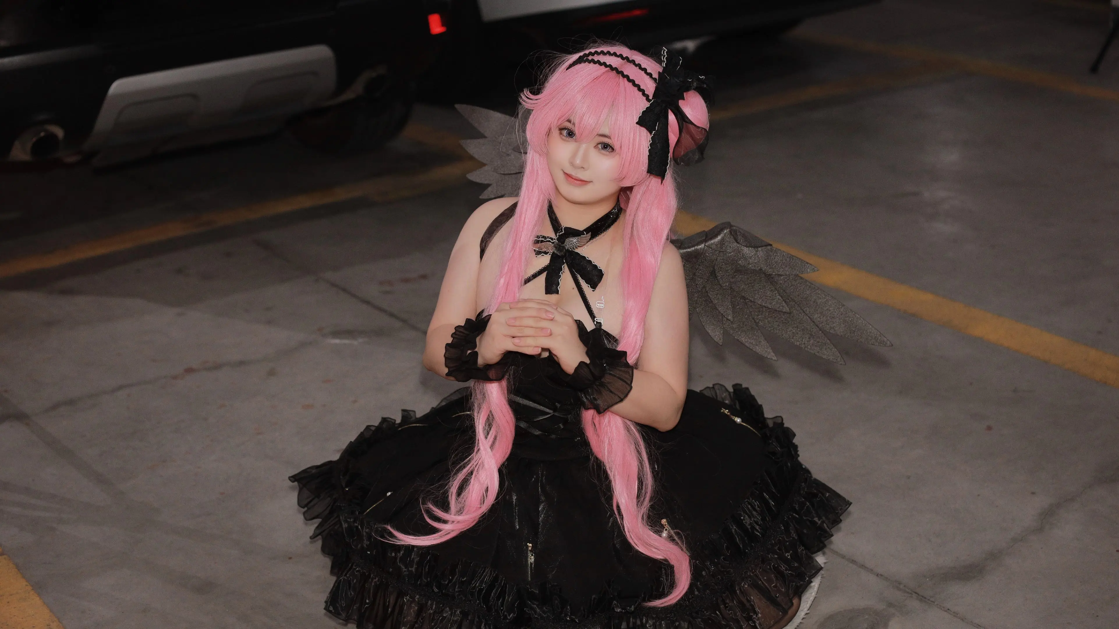 二次元御姐cos 粉色系cos 黑色系lolita 萤火虫漫展 漫展返图