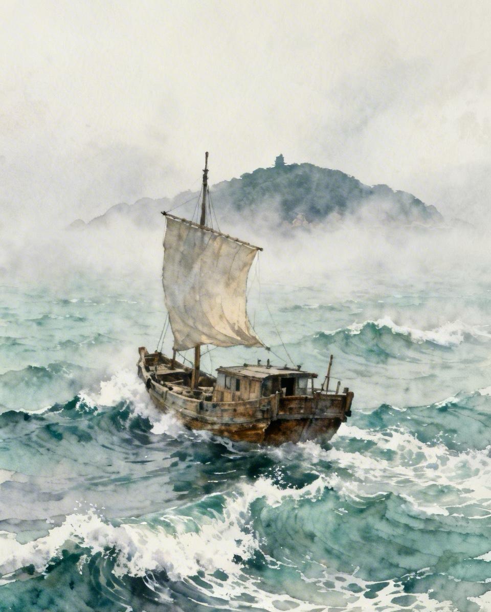 1894年8月，浙江舟山，一艘开往普陀山的客船上。一个僧人，突然张口，骂出了一句