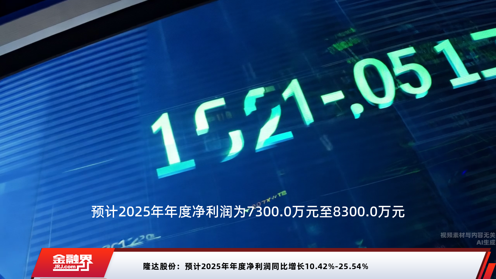 隆达股份:预计2025年年度净利润同比增长10.42%-25.54%
