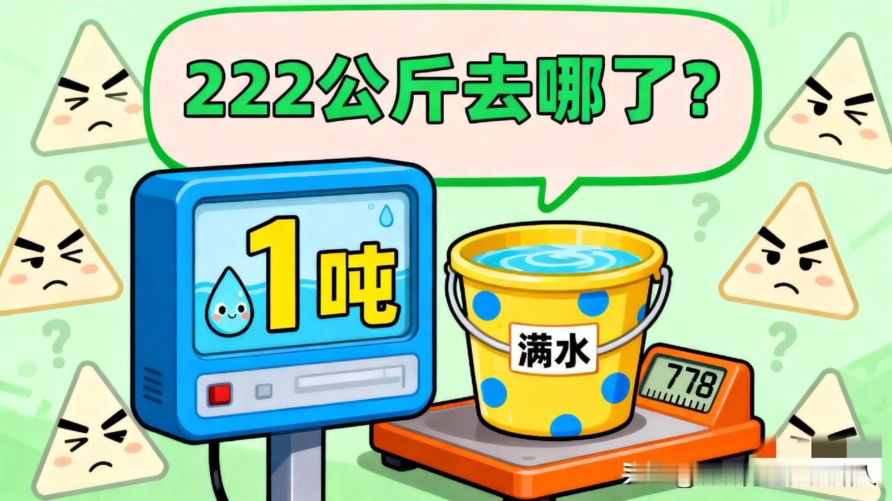杭州一位网友觉得水费涨得离谱，于是锁定水表后放水到容器，表显示整一吨，他扛着满桶