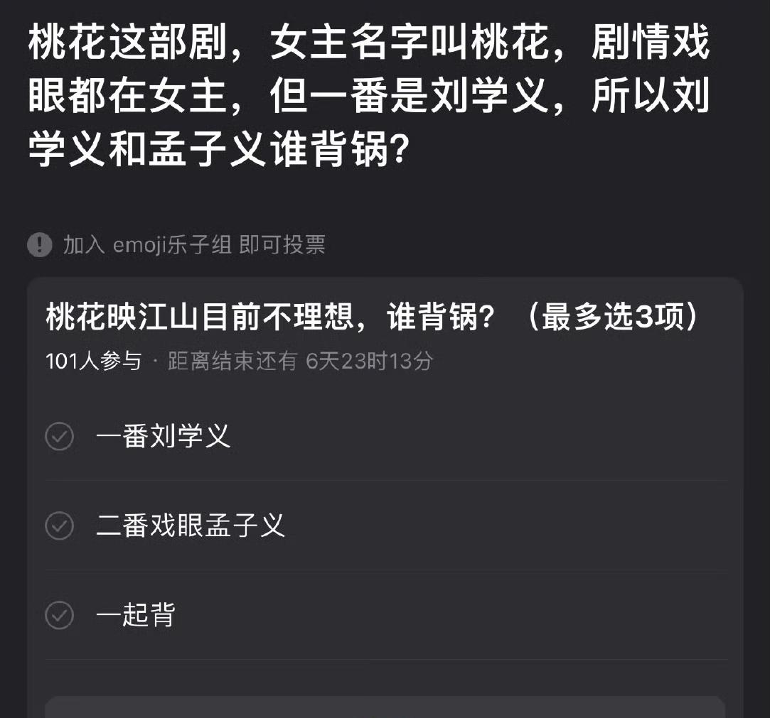 网友评论桃花映江山这部剧，女主名字叫桃花，剧情戏眼都在孟子义，但一番是刘学义，说