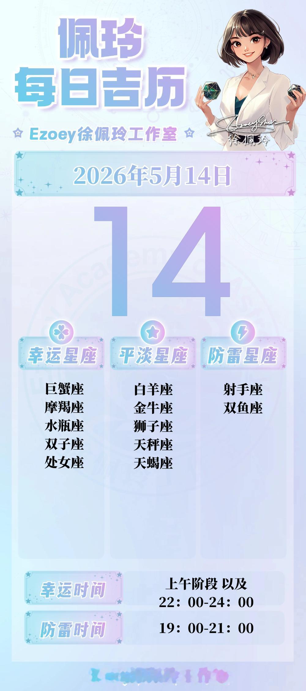 【5.14日播报】稳步前进日幸运星星：巨蟹座、摩羯座、水瓶座、双子座、处女座—