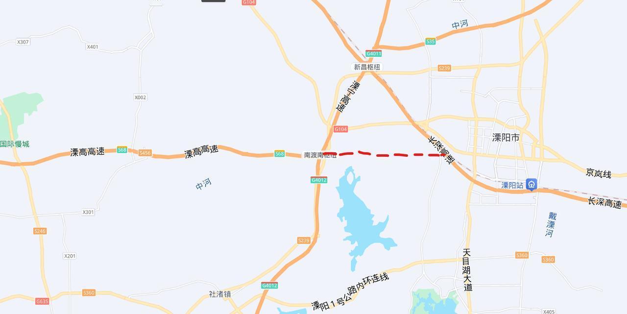 长深高速、宁溧高速、溧高高速如何在溧阳城西南形成这么一个“绕行三角”？