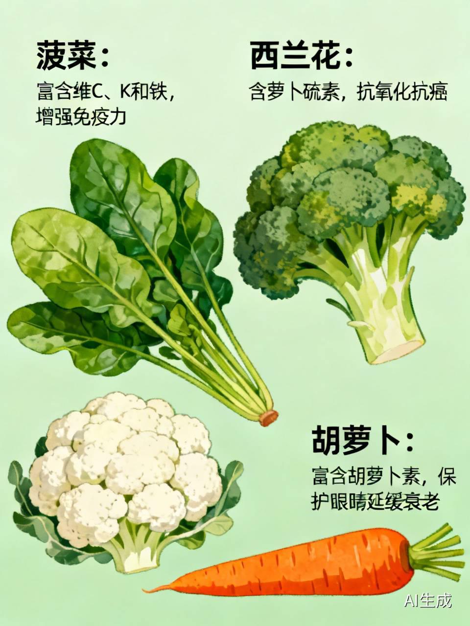 要说有助于长寿的蔬菜，菠菜必须拥有姓名。它富含维生素C、维生素K和铁等多种