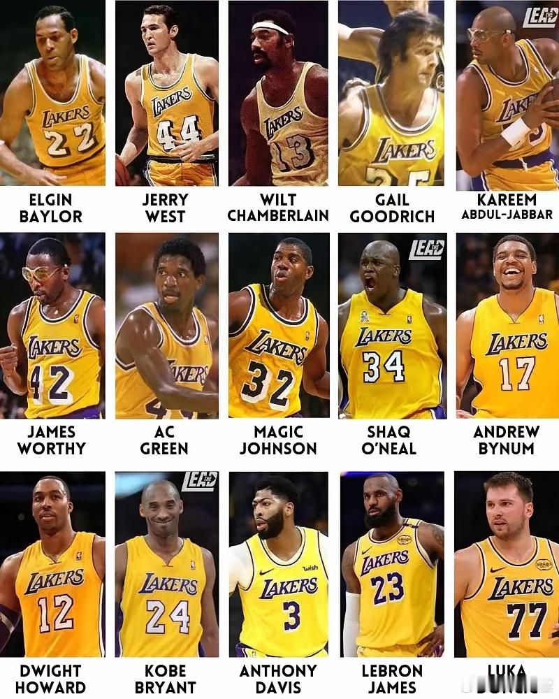 东契奇成为第湖人15个全明星首发！这祖上真豪华啊！