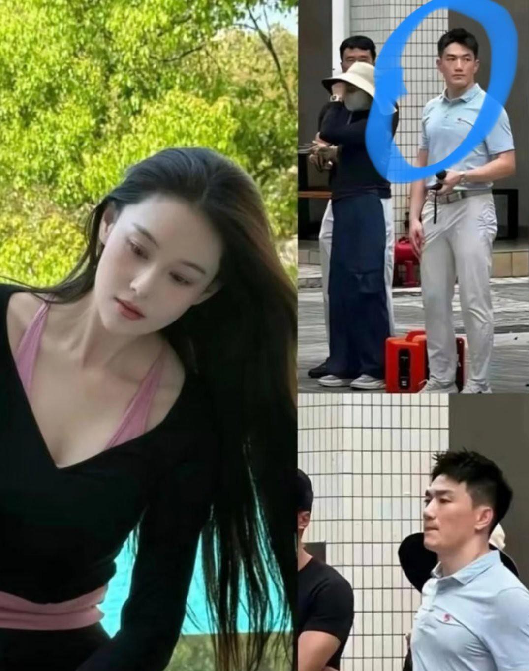 网友在广州大学偶遇张馨予老公，他现实生活中，长的很帅气，身材也好，胸肌饱满，男人