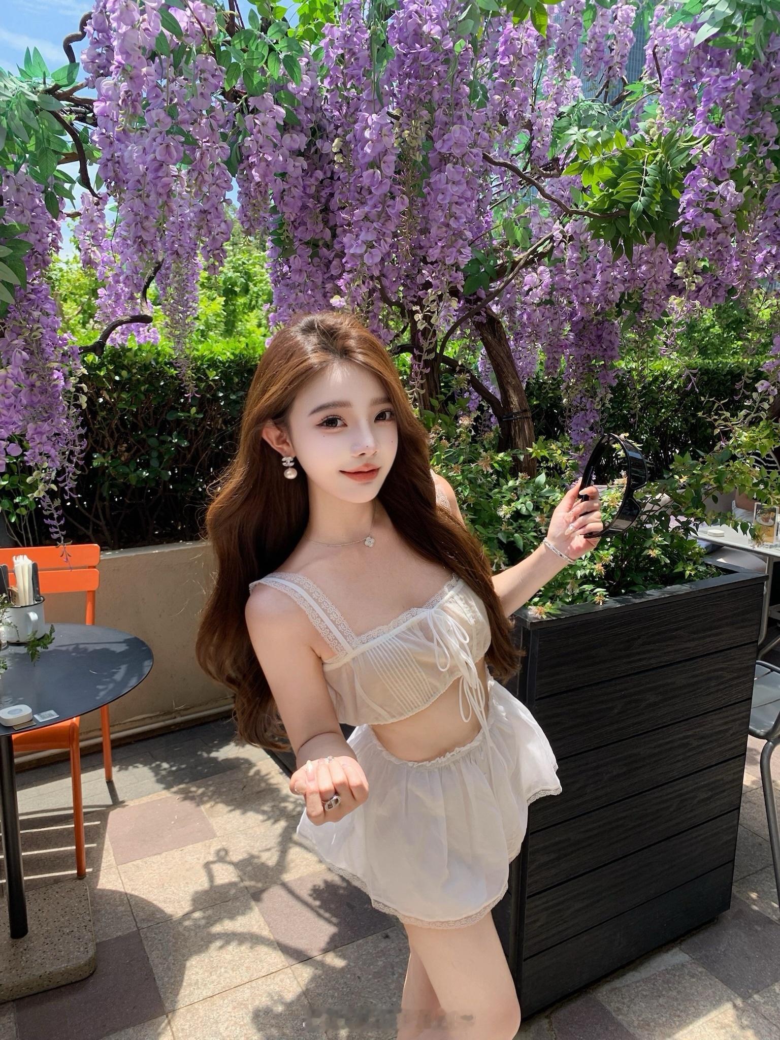 紫藤花下🪻夏日焕新颜夏日穿搭ootd​​​