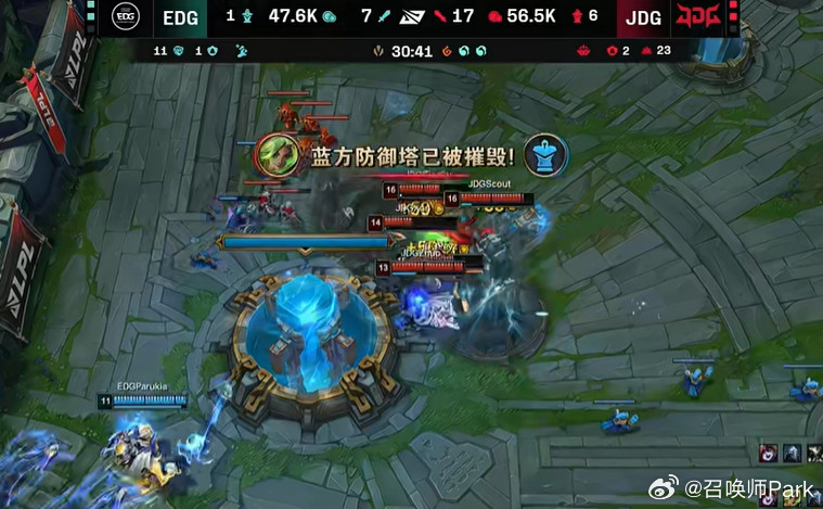 结束了，JDG晋级败者组下一轮，EDG遭淘汰，Ahn被Peyz彻底GAP了。JD