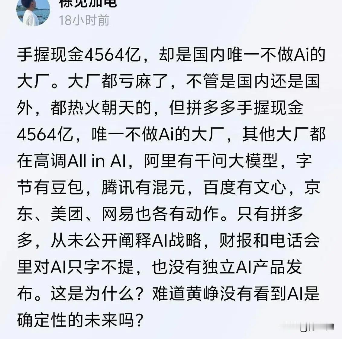 拼多多为啥不算高科技公司？一年营收3938亿，净利润1124亿，净利率28.5%