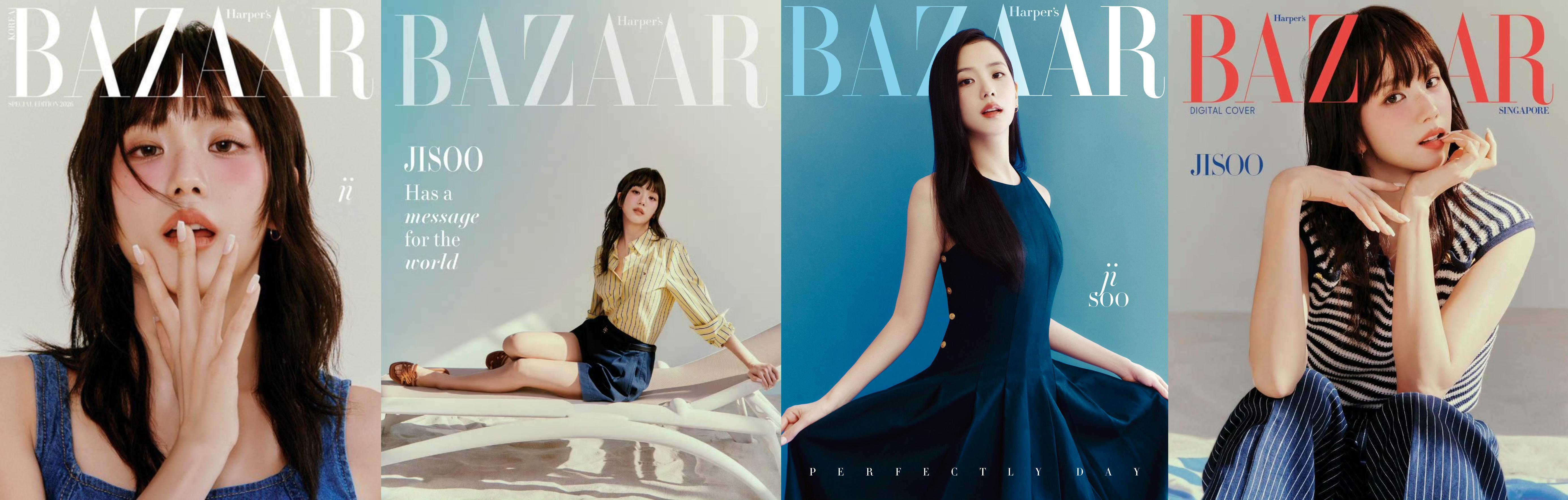 JISOOHarper’sBazaar已经RF四国封面✌🏻金智秀