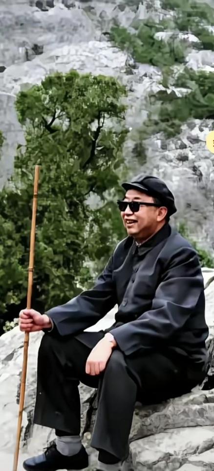 那年，已经隐退多年的华主席登临泰山，穿着一身旧式中山装，手里拿着一根像当年毛主席