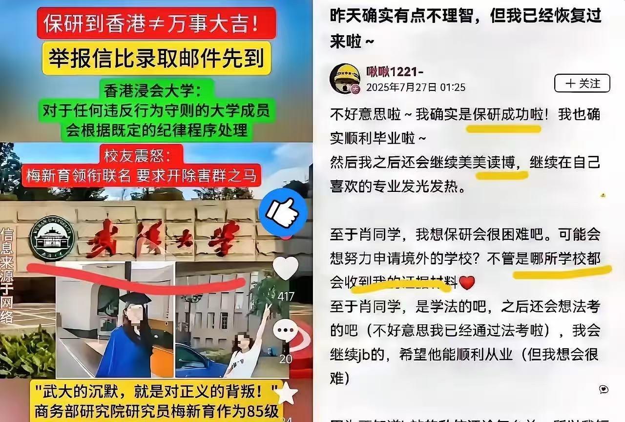 香港浸会大学这回怕是要遭杨某连累了！杨某媛的“学术光环”彻底悬了！网友扒出她诬