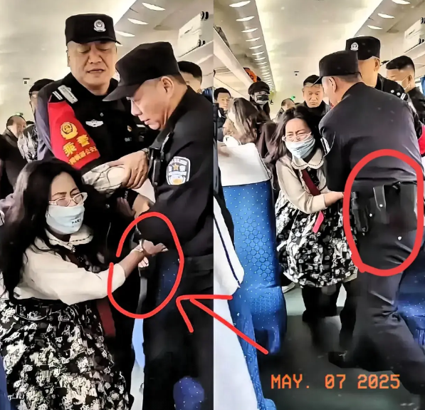 绝绝子！罕见呀！女子占座事件：女子大喊大叫博取同情，反被拖走更显其素质问