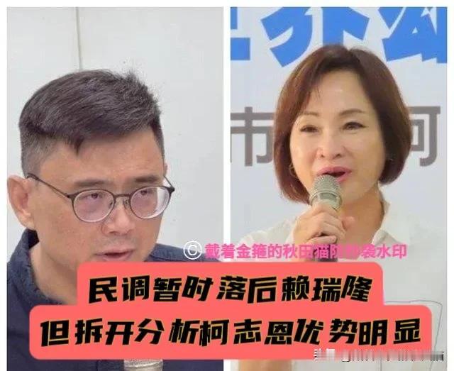 柯志恩民调暂时落后？拆开数据分析，除泛绿以外，柯志恩全线碾压赖瑞隆，高雄选情趋于
