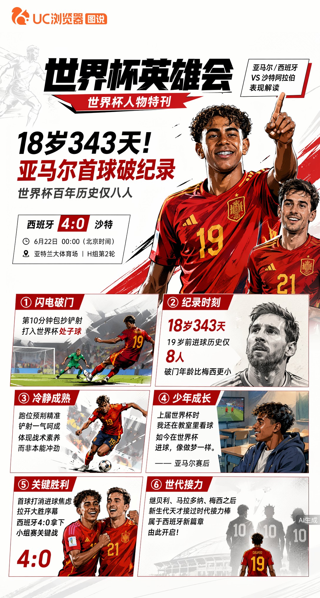 亚马尔18岁成绩单：世界杯进球。我的：数学不及格。