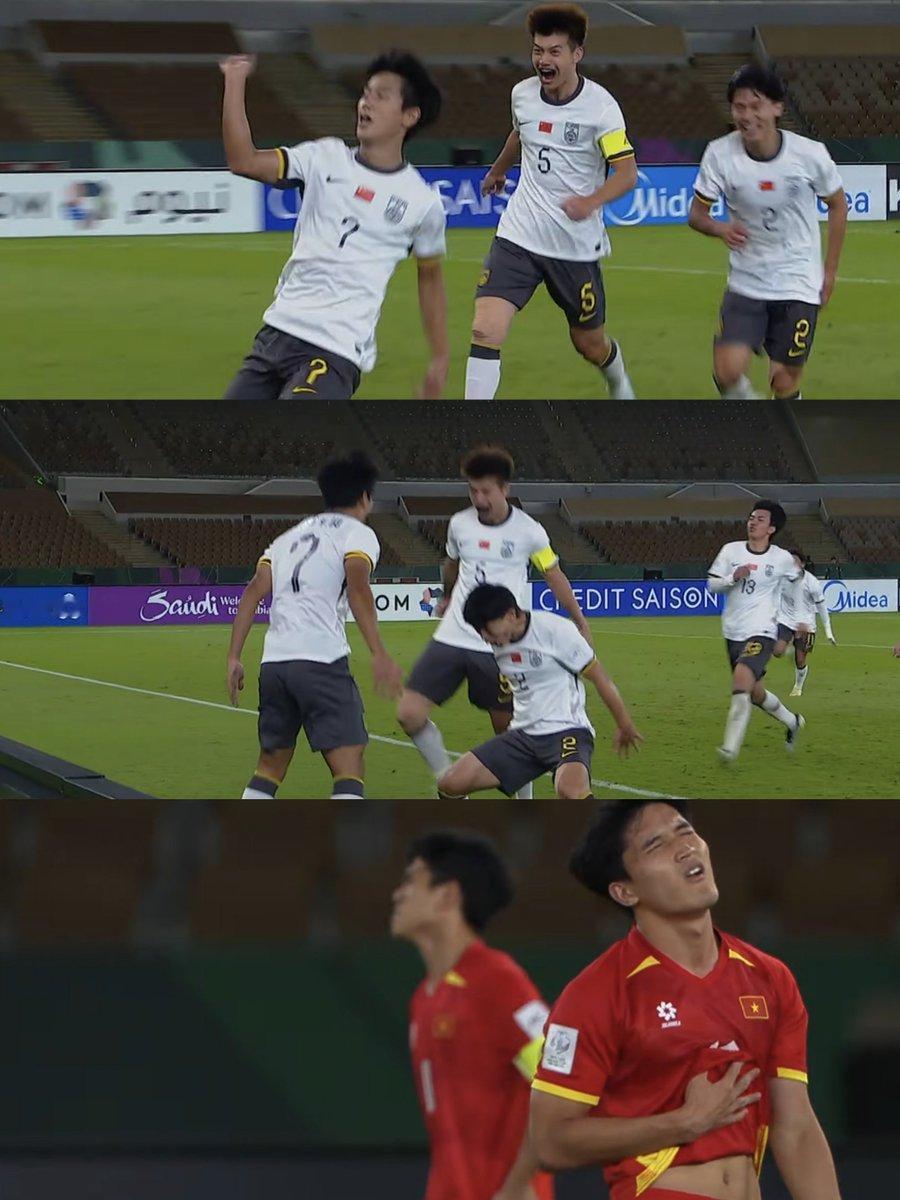 越南队输不起，踢不过就打人。越南U23队这场半决赛真的是输球又输人，3号故意打拜