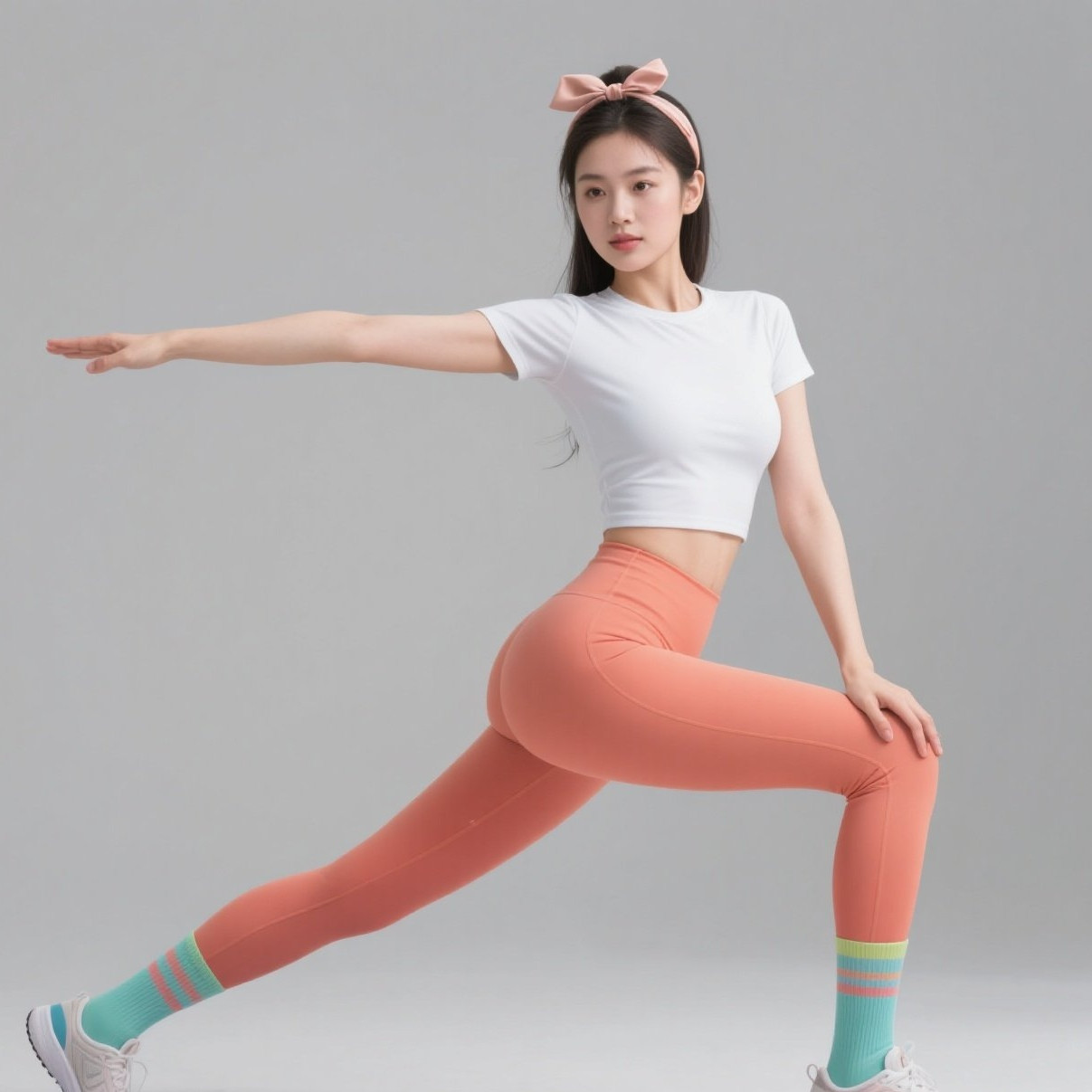 俏皮少女普拉提写真，活力满满青春无敌