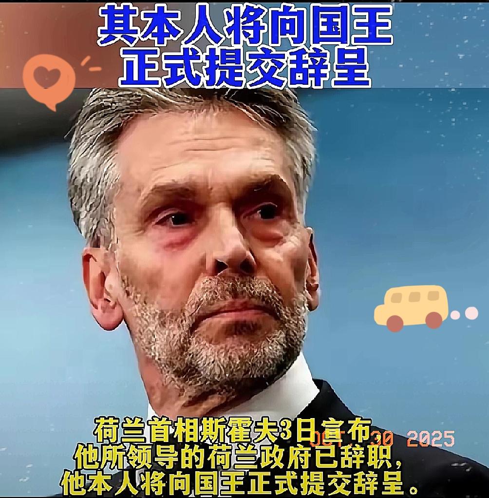 荷兰首相斯霍夫被迫辞职，在不断遭到民众抗议，选举结果不利的情况下，不得已下台了。