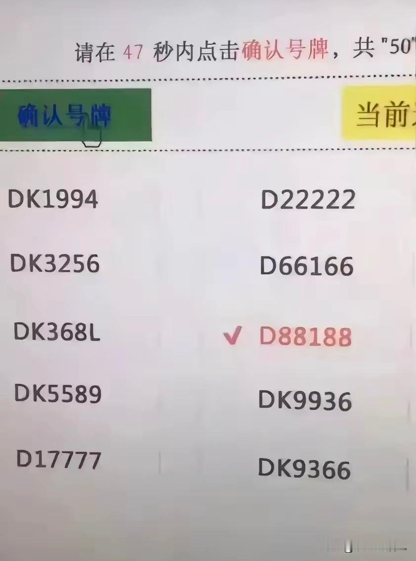 如果你是车主，选哪个车牌？