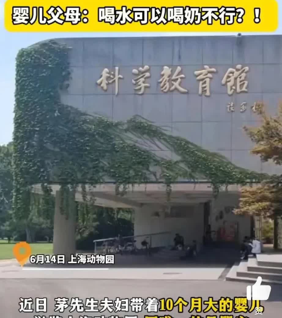 游客夫妻在展馆内给10月大婴儿喝奶瓶全家被赶，上海动物园：展厅禁止饮食是文明规范