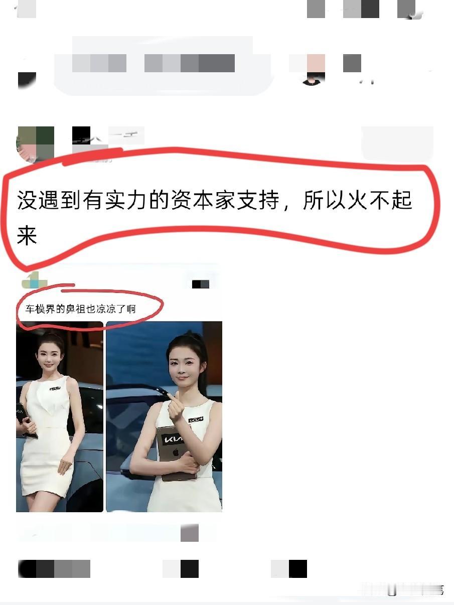她这颜值条件应该不缺资本扶持才对。