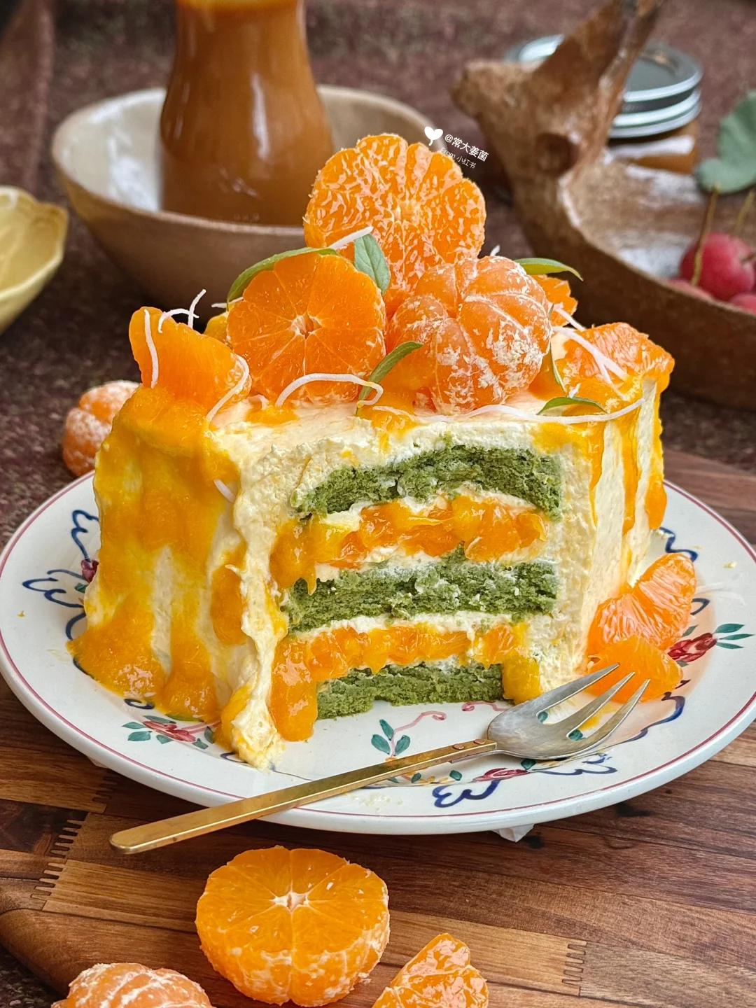 🎉新年大橘大利🍊🍊砂糖橘斑斓奶油蛋糕🥳🥳