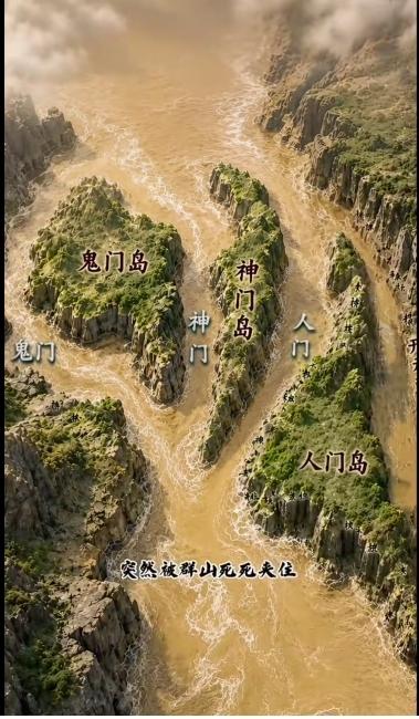 三门峡，不愧是三门峡。滔滔黄河水在这里冲出三条水道。这里水流湍急，黄河水从这里冲