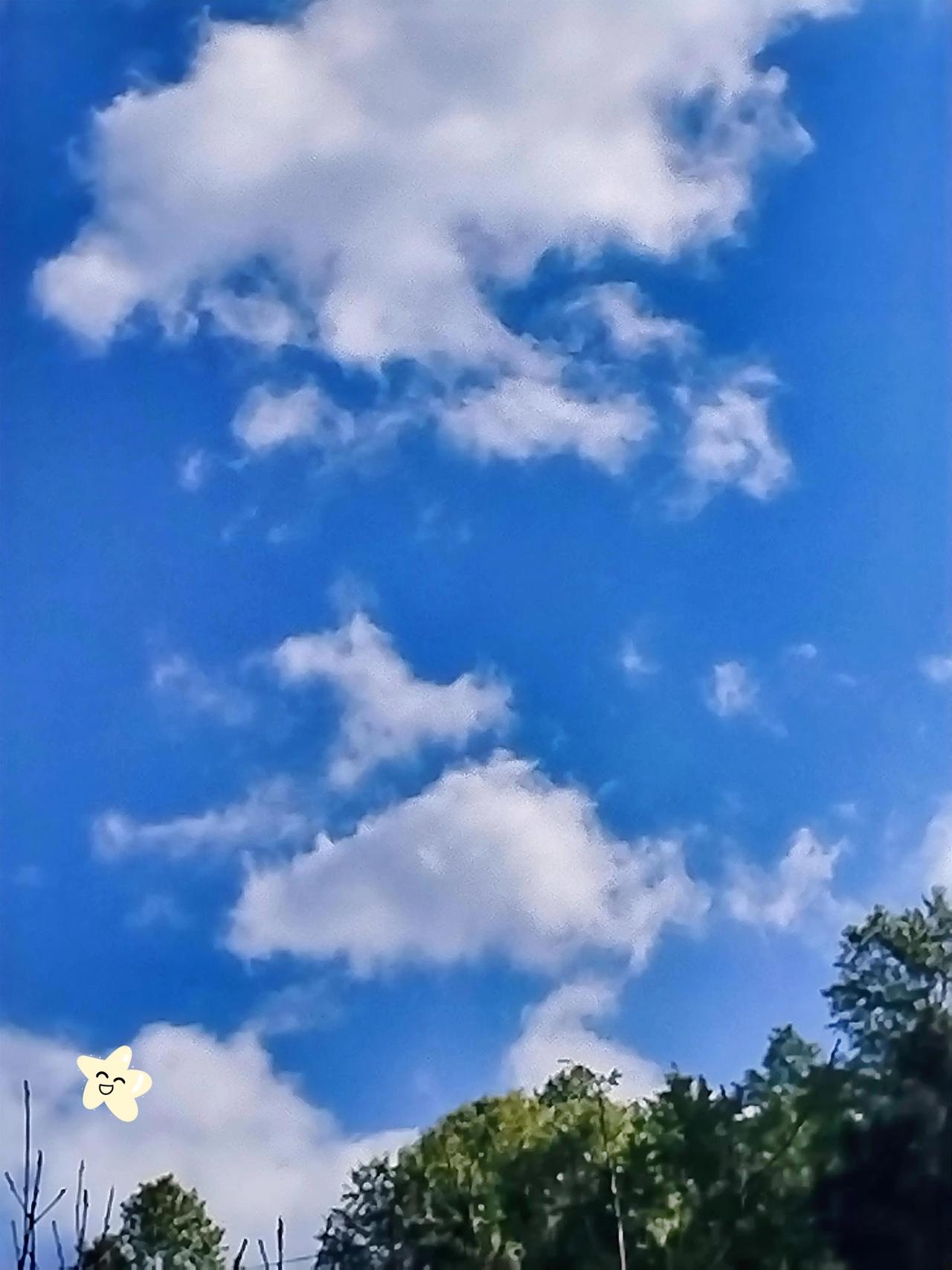 蓝天白云，心旷神怡，美好一天从这里开始！🌞🌤️