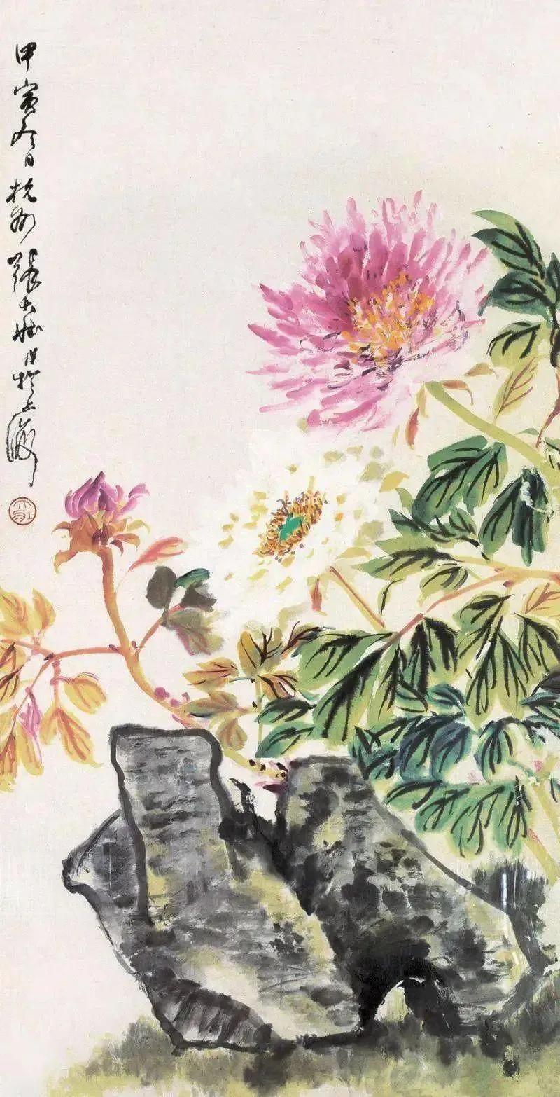 张大壮画牡丹欣赏国画精品分享写意花鸟画分享